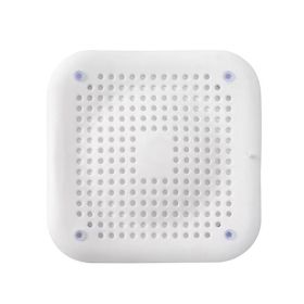 1pc Square Drain Hair Catcher, Hair Filter With Suction Cup, Sink Anti-Clog Filters, Tub Shower Floor Drain Plugs, Easy To Install, Suit For Bath (Color: White)